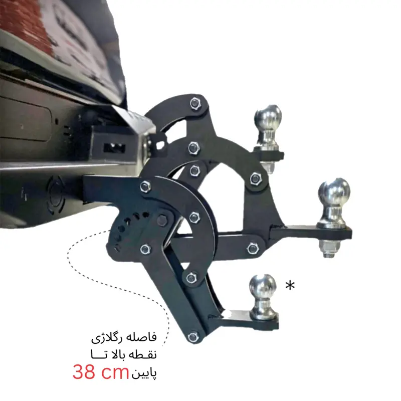 حالات مختلف یدک کش 2 تن جک دار در حالت نصب شده روی خودرو