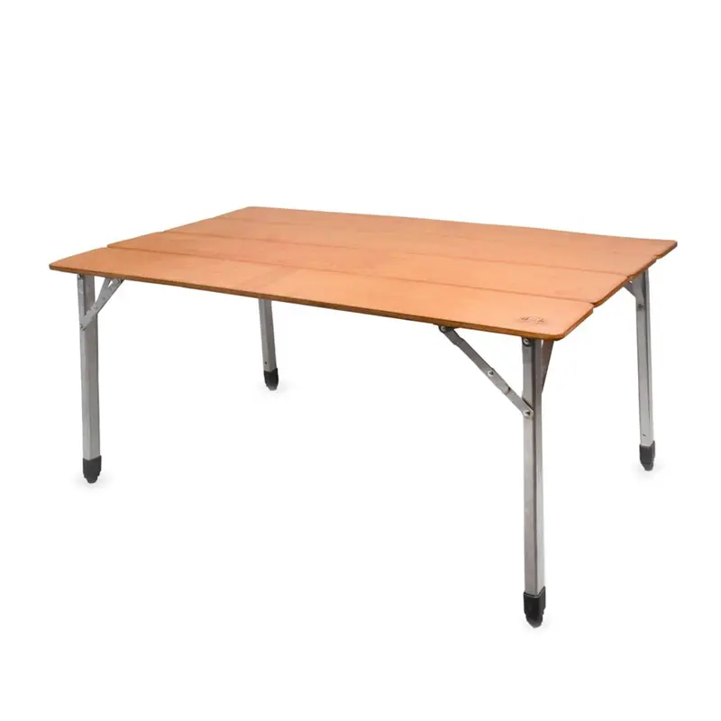 میز سفری تاشو صفحه چوبی از نمای 45 درجه