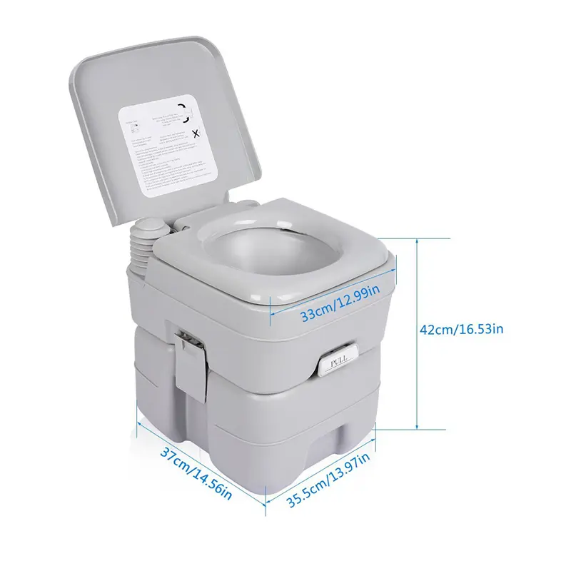 ابعاد توالت فرنگی سفری 20 لیتری سیفلو Seaflo