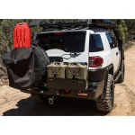 نمای روبرو از وافل برد پلاستیکی بانکر در کنار زاپاس خودرو