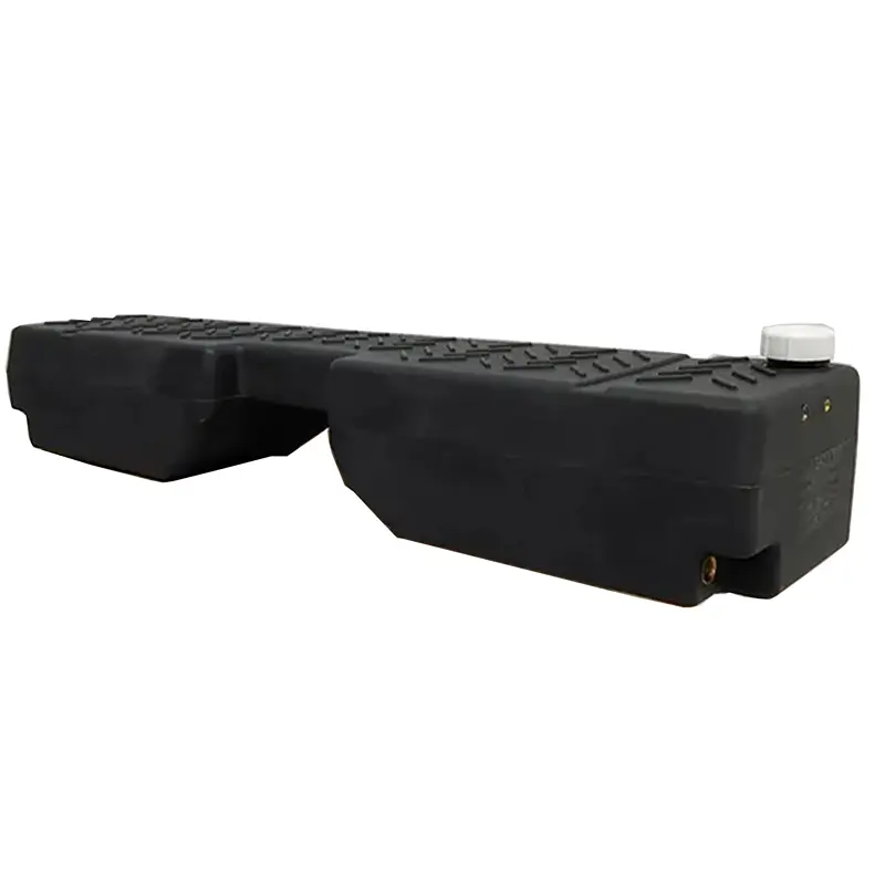 مخزن آب 40 لیتری پلاستیک فشرده زیرپایی از نمای 45 درجه