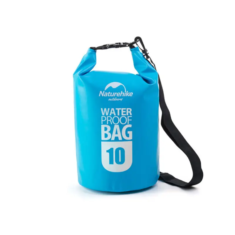 کیف 10 لیتری ضد آب نیچر هایک رنگ آبی از نمای روبرو