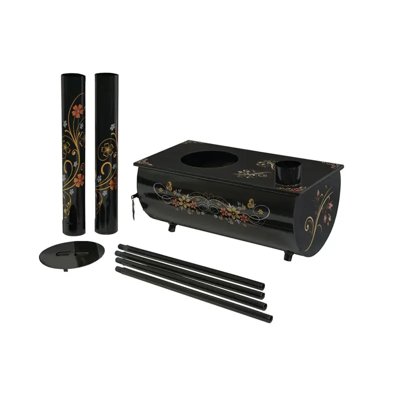 بخاری هیزمی لعابی طرحدار