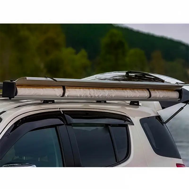 نمای روبرو از هارد کیس سایبان در حالت باز