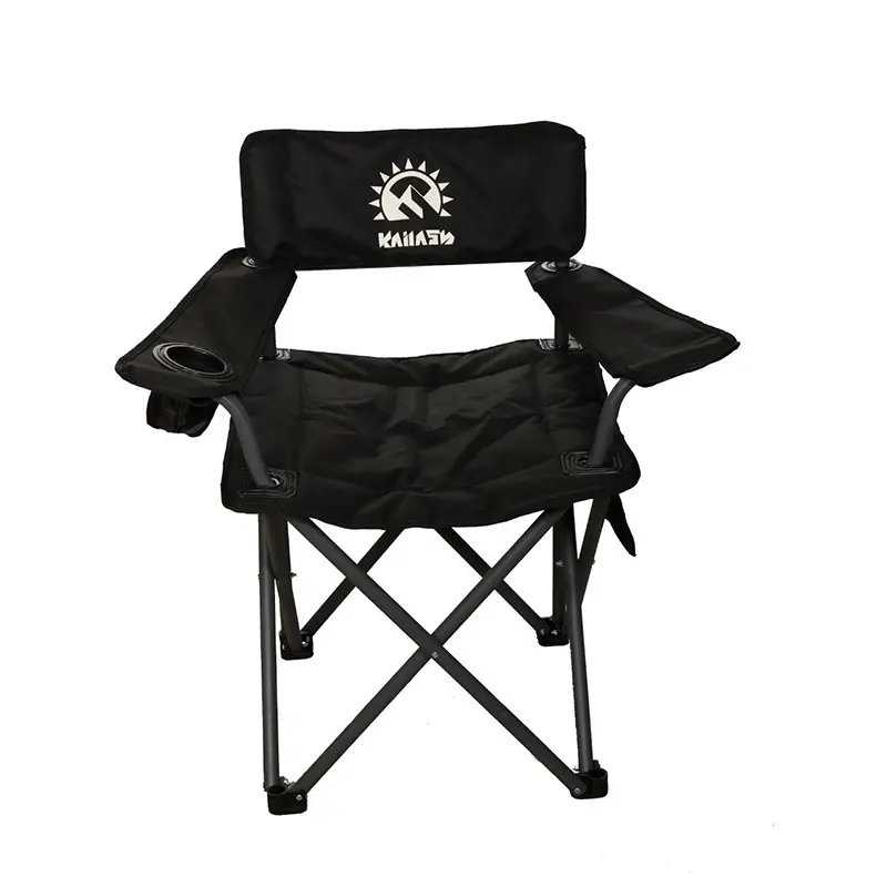 صندلی تاشو طرح پابلیک رنگ مشکی از نمای روبرو