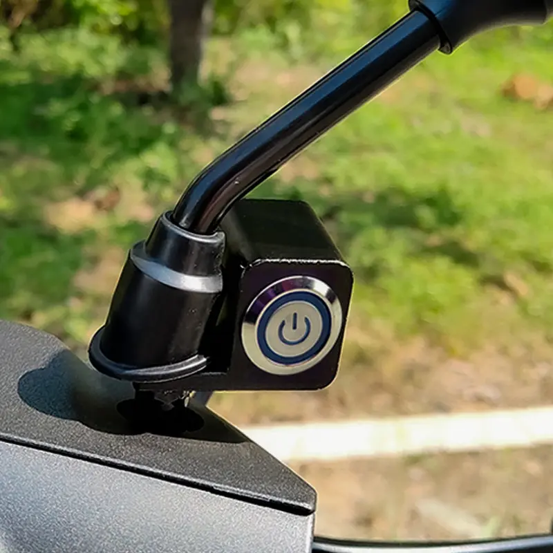 کلید پروژکتور موتور سیکلت فشاری نصب شده از نمای روبرو