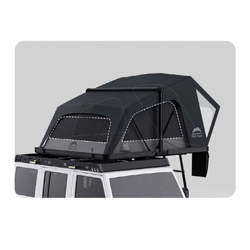 چادر سقفی از نمای 45 درجه روی سقف خودرو