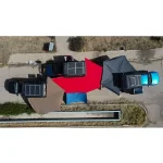 سایبان 5 بازو مانرود از نمای بالا