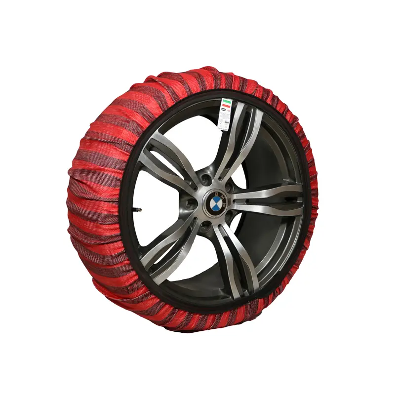 تصویر نصب شده ی زنجیر چرخ به تایر