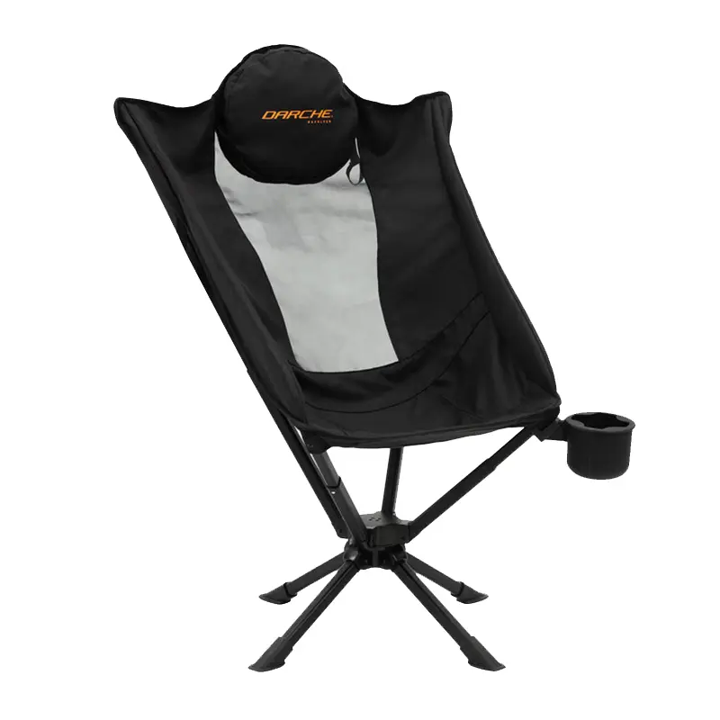 صندلی کمپینگ تاشو تک نفره طرح Darche - Revolver از نمای 45 درجه