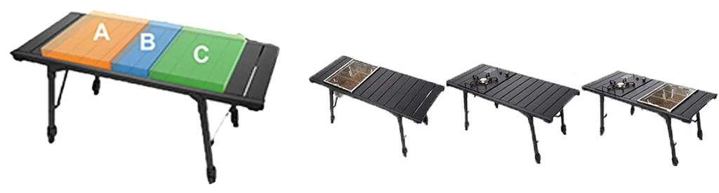 نمای مختلف از محل نصب براکت میز سفری نسل 2 TRE 4x4