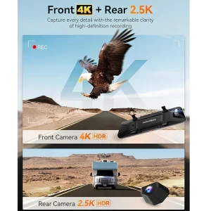 آینه خودرو و دوربین ثبت وقایع ولف باکس (Wolfbox) مدل G900PRO V2 - تصویر 3