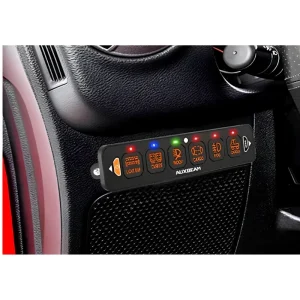 کنترل پنل و صفحه کلید فشاری 6 کلید تک ردیفه (Auxbeam) با چراغ پس زمینه RGB مدل AS-R60 - تصویر 6