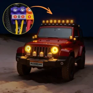 کنترل پنل و صفحه کلید فشاری 6 کلید (Auxbeam) با چراغ پس زمینه RGB مدل KS-80 - تصویر 3
