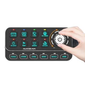کنترل پنل و صفحه کلید فشاری 6 کلید (Auxbeam) با چراغ پس زمینه RGB مدل KS-80 - تصویر 2