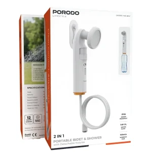 دوش و بیده قابل حمل شارژی 3.7 ولت 1 لیتر پرودو (Porodo) مدل PDLFSTPB55WH - تصویر 2