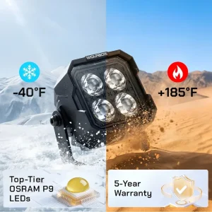 پروژکتور ۴۲ وات ۱۳ اینچ چهار حالته ولف باکس (Wolfbox) مدل Nomad3 با چیپ ست و ال ای دی اسرام (Osram) آلمان - تصویر 5