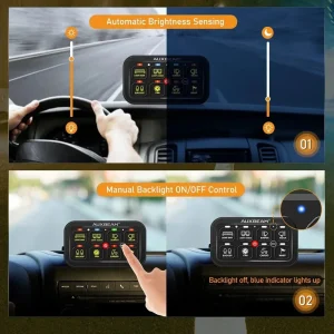 کنترل پنل و صفحه کلید فشاری 8 کلید (Auxbeam) با چراغ پس زمینه RGB مدل RB80 - تصویر 2